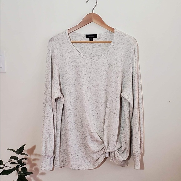 Karen Kane Side Pick Up Top in Heather - Picture 2 of 7